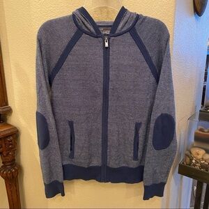 VINCE Blue Zipped Hoodie Sweater Size Large
